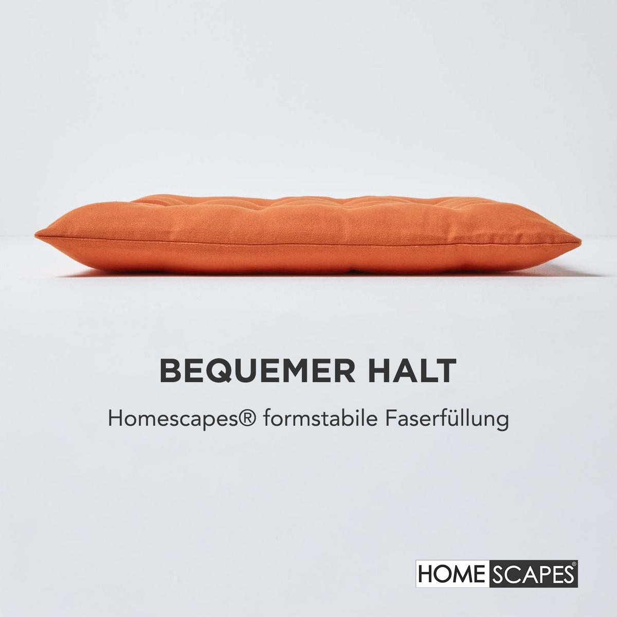 STUHLKISSEN terracotta 40/40/6,5 cm - Terracotta, Textil (40/40/6.5cm) - Homescapes
