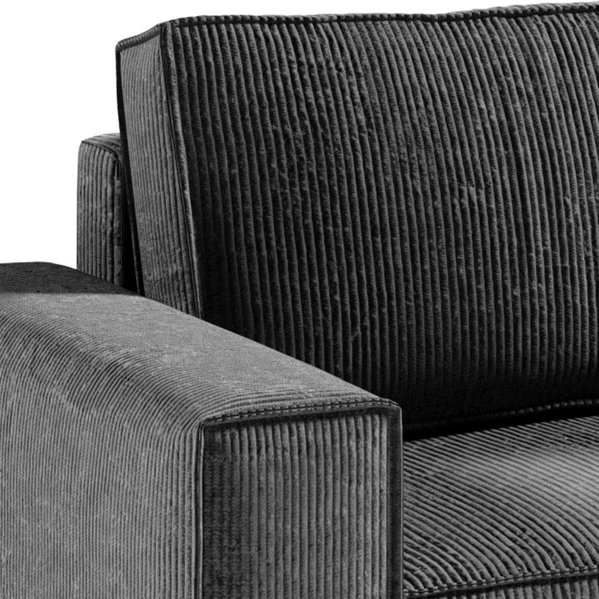 ECKSOFA Isaac 4 Sitzplätze Dunkelgrau - Grau, Holzwerkstoff (294/185cm) - Petits-meubles