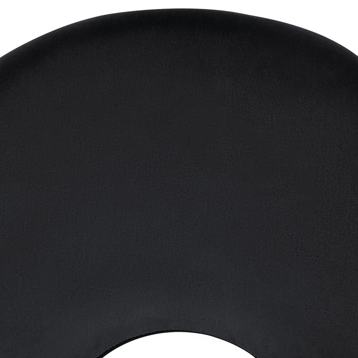 ESSZIMMERSTUHL 2er-Set Samtstoff Schwarz Magalia - Schwarz, Textil/Metall (47/84/45cm) - Beliani