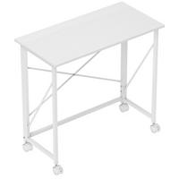 SCHREIBTISCH aus MDF Stahl Weiß - Weiß, Holzwerkstoff (80/40/75cm) - HOMCOM