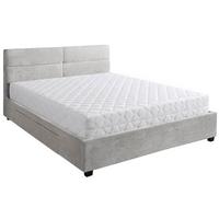 POLSTERBETT Aurea Doppelbett 160x200 cm mit Schublade und und Taschenfedernmatratze 26 cm, Chenille-Stoff, Beige - Beige/Schwarz, Textil (160/200cm) - Beautysofa