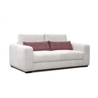 SOFA OLI 3-Sitzer, perlweiß - Weiß, Holz/Textil (208/91/108cm) - Wozimo