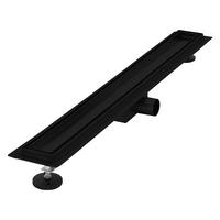 DUSCHRINNE 80cm - Schwarz, Metall (13.9/7.8/84cm) - LuxeBath
