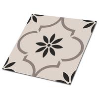 FLIESENAUFKLEBER 9 Stück 30x30 cm selbstklebend Arabisches Blumenmuster - Beige, Textil (30/1.6/30cm) - TULUP