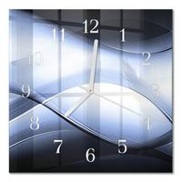 WANDUHR aus Glas 30x30 cm - Abstraktion - Blau, Glas (30/30/0.4cm) - TULUP