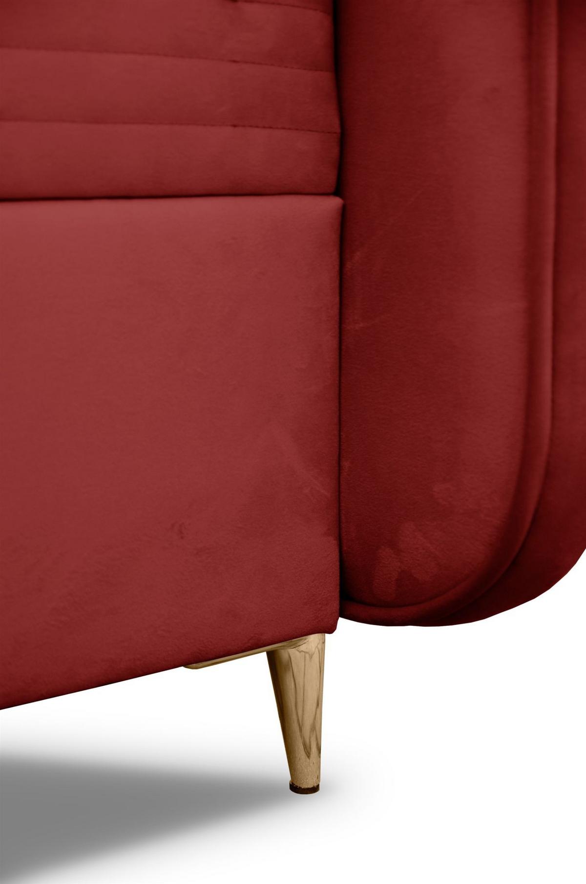BOXBETT Alize - Rot, Holzwerkstoff/Textil (140/200cm) - Fun Möbel