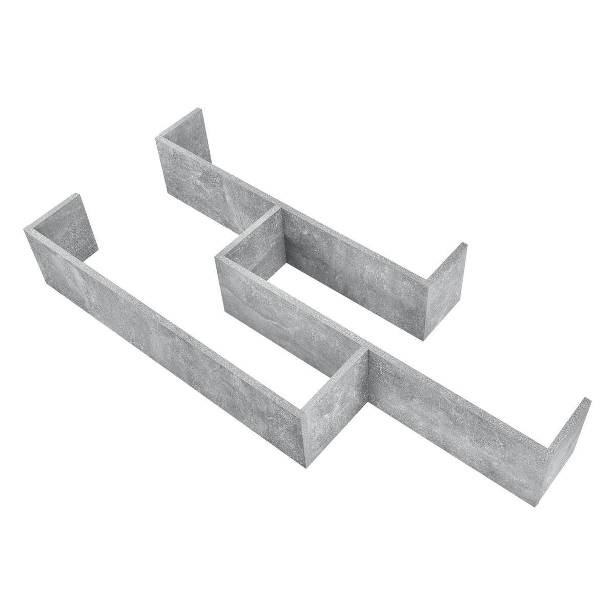 WANDREGAL Grimstad - Grau, Holzwerkstoff (119/55/18cm) - [en.casa]