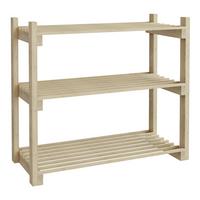 SCHUHREGAL Them - Naturfarben, Holz (68/60/30cm) - [en.casa]