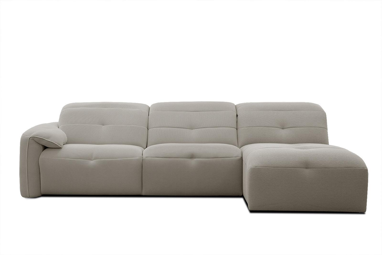 ECKSOFA TRENTO 4-Sitzer, beige - Beige/Schwarz, Holzwerkstoff/Kunststoff (262/165cm) - Wozimo