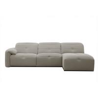 ECKSOFA TRENTO 4-Sitzer, beige - Beige/Schwarz, Holzwerkstoff/Kunststoff (262/165cm) - Wozimo