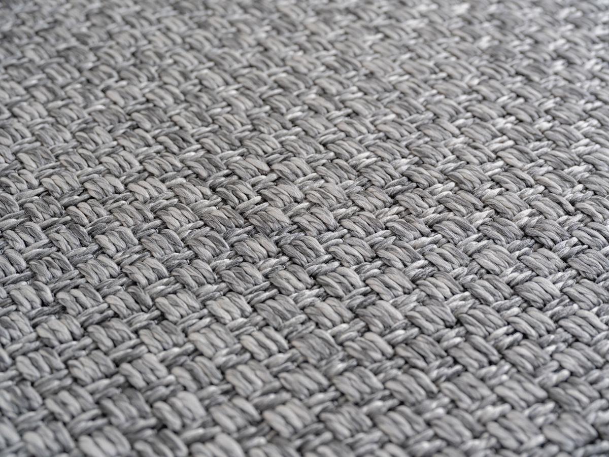 TEPPICH Outdoor LERMOOS in Grau, einfarbig, 120 x 170 cm - Grau, Textil (170/120cm) - KADIMA DESIGN