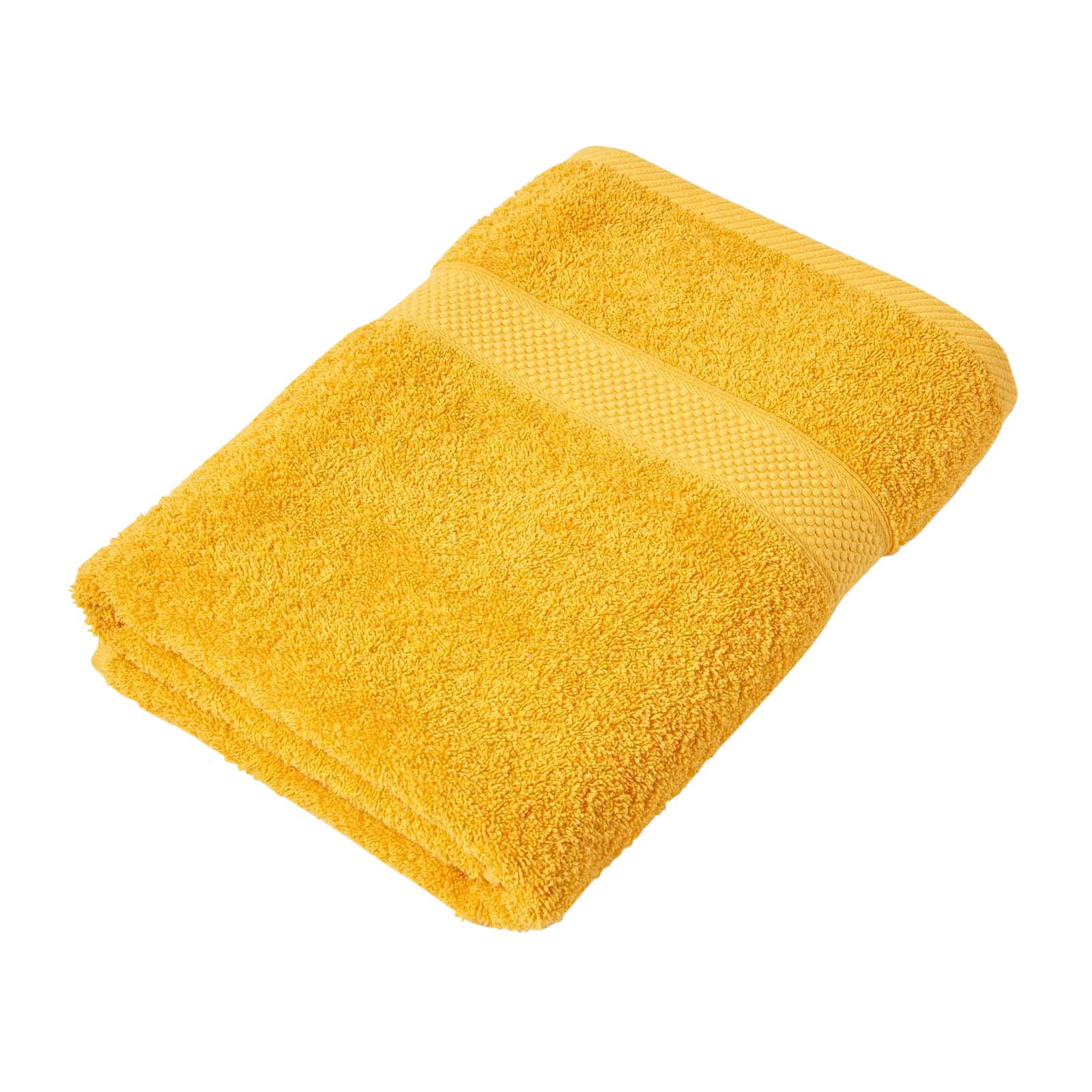 BADETUCH Essential senfgelb 100/150 cm - Currygelb, Textil (100/150cm) - Homescapes