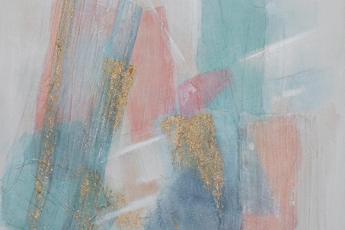ACRYLBILD HANDGEMALT 75/100 cm - Beige/Weiß, Holz/Textil (75/100cm) - KUNSTLOFT