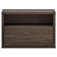 NACHTTISCH HEGGERS Eiche Dunin 45 cm - Dunkelbraun/Goldfarben, Holzwerkstoff (45/30/33cm) - Selsey