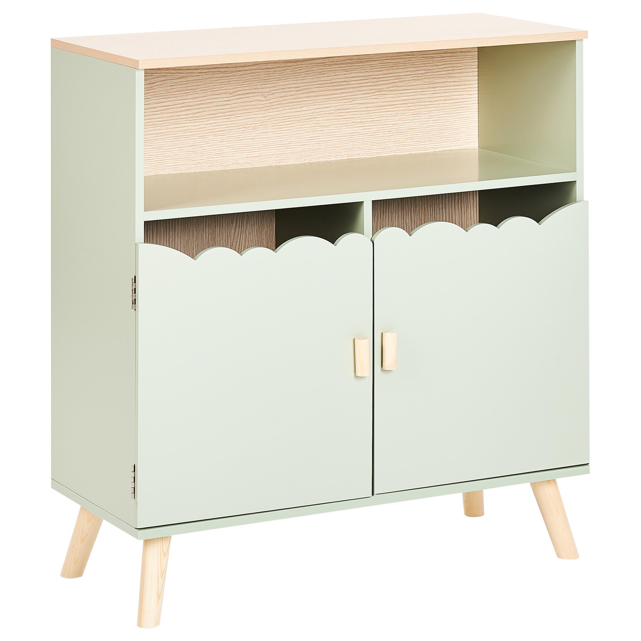SCHRANK Hellgrün Lackey - Hellgrün, Holzwerkstoff (70/74/30cm) - Beliani