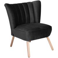SESSEL Kadisha Bezug Samtvelours Buche natur / schwarz - Buchefarben/Schwarz, Kunststoff (70/80/66cm) - 58aufmkessel