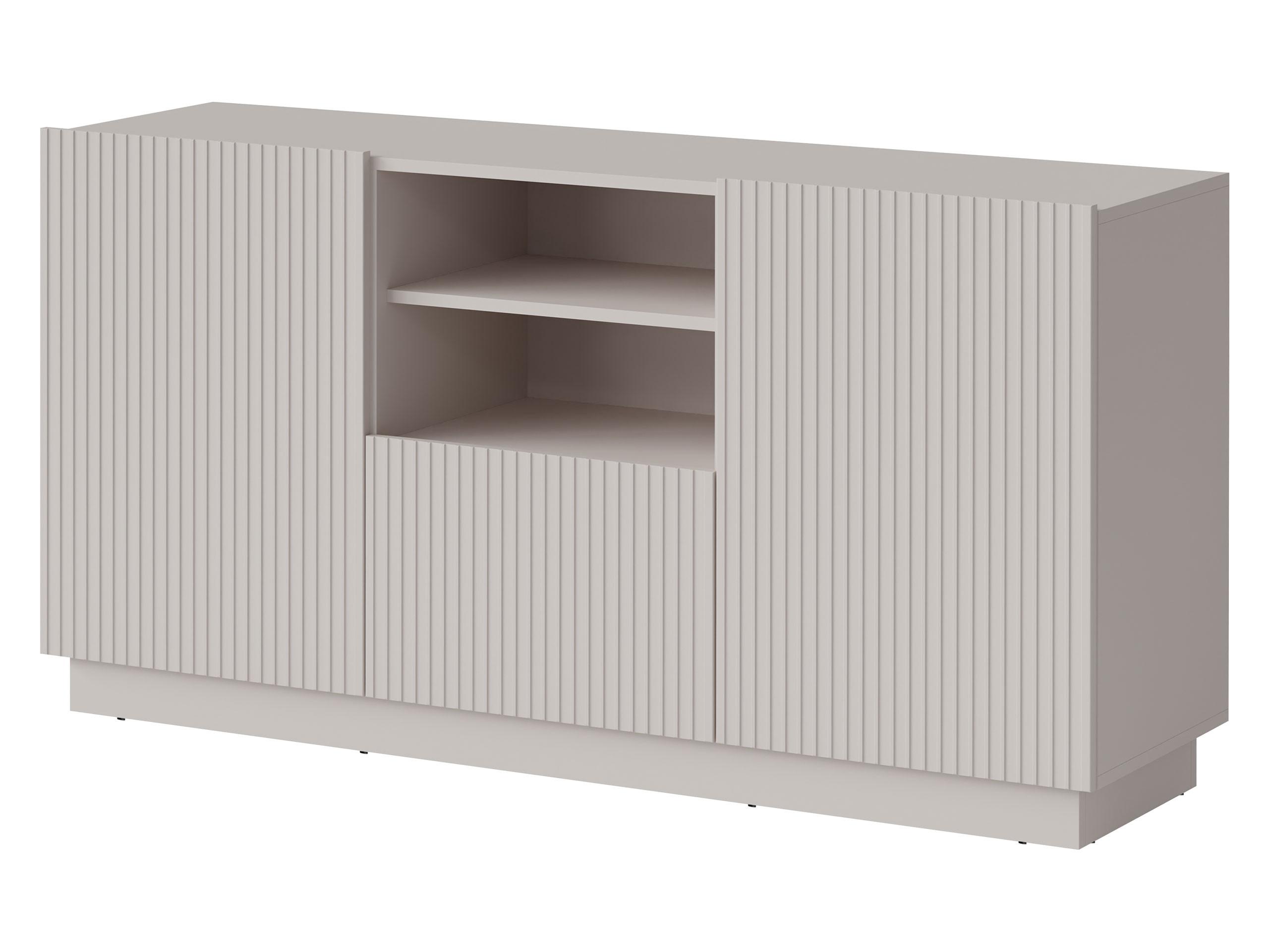KOMMODE Liverti 150 2D1SZ - Kaschmir/Schwarz, Holzwerkstoff/Kunststoff (150/78/42cm) - MIRJAN24