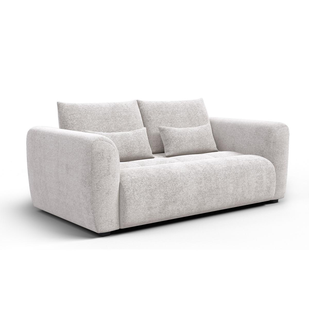 SOFA SORENO 3-Sitzer, ecru - Ecru/Schwarz, Holz/Textil (214/94/114cm) - Wozimo