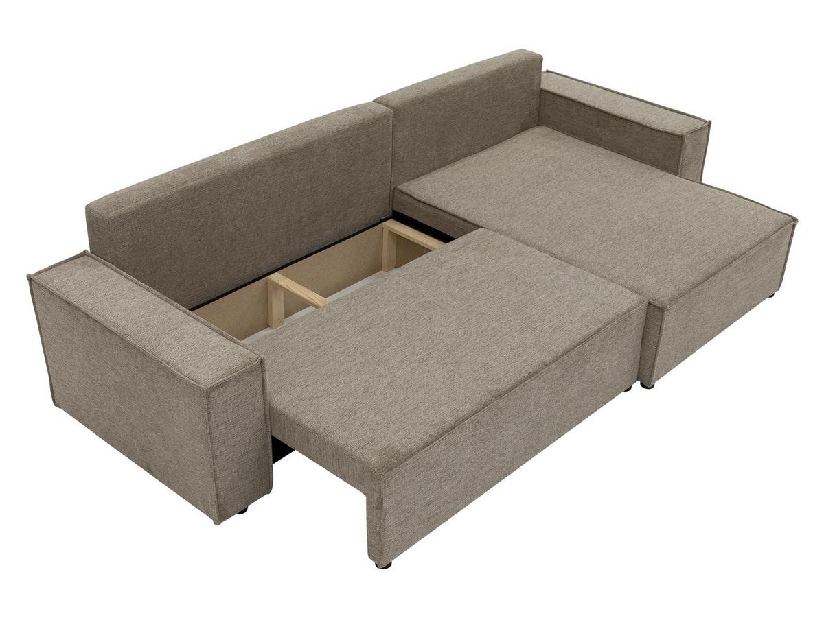 ECKSOFA Karl - Hellbraun/Schwarz, Holz/Kunststoff (272/145cm) - MIRJAN24