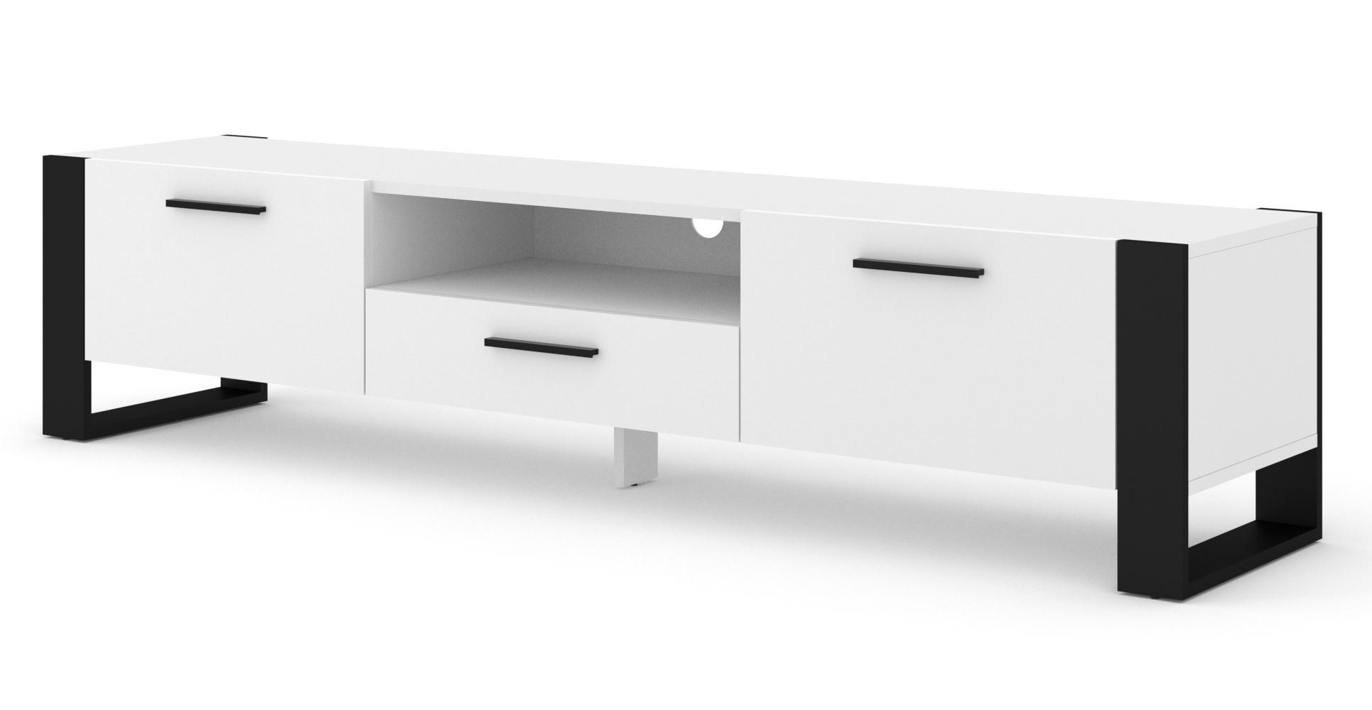 TV LOWBOARD Weiß 200/48/43 - Weiß, Holzwerkstoff (200/48/43cm) - RAUMHIRSCH FURNITURE