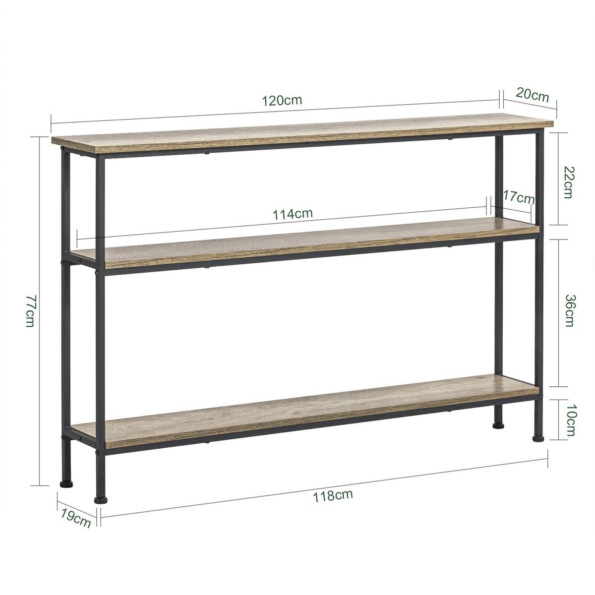 KONSOLENTISCH Vintage - Naturfarben, Holzwerkstoff (20/120/77cm) - SoBuy