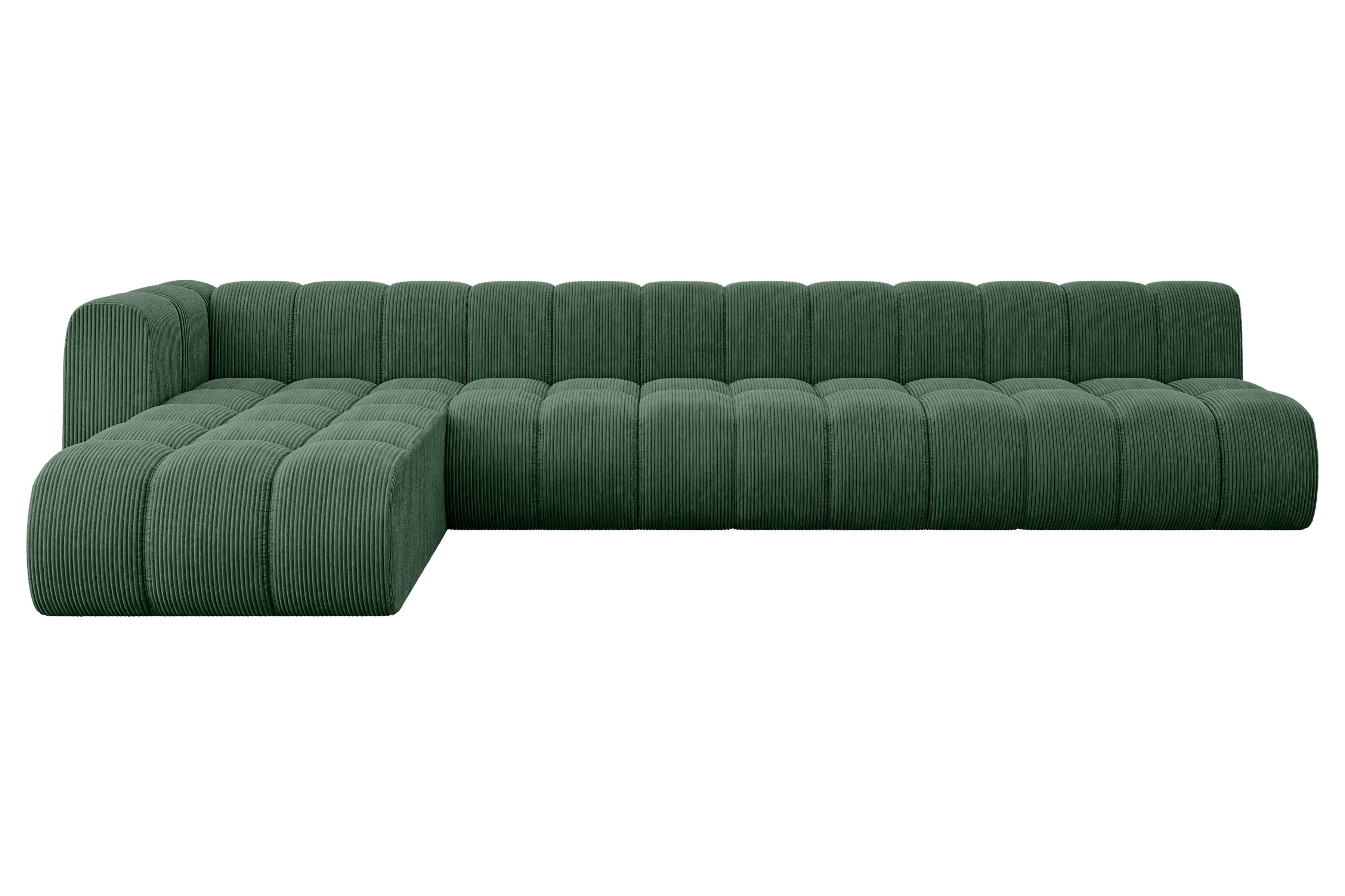 ECKSOFA modulares Sofa Darnel-L3 - 387x177x70 cm Grün - Grün, Holzwerkstoff/Textil (387/177cm) - ALTDECOR