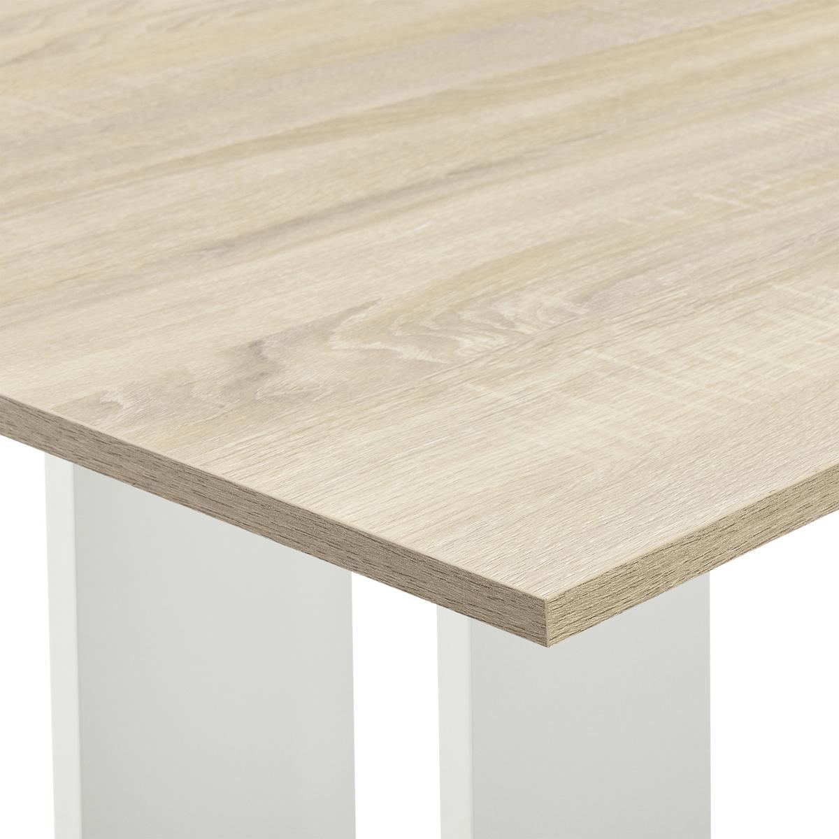 KÜCHENTISCH Lindesnes - Eichefarben/Weiß, Holzwerkstoff (65/65/78cm) - [en.casa]