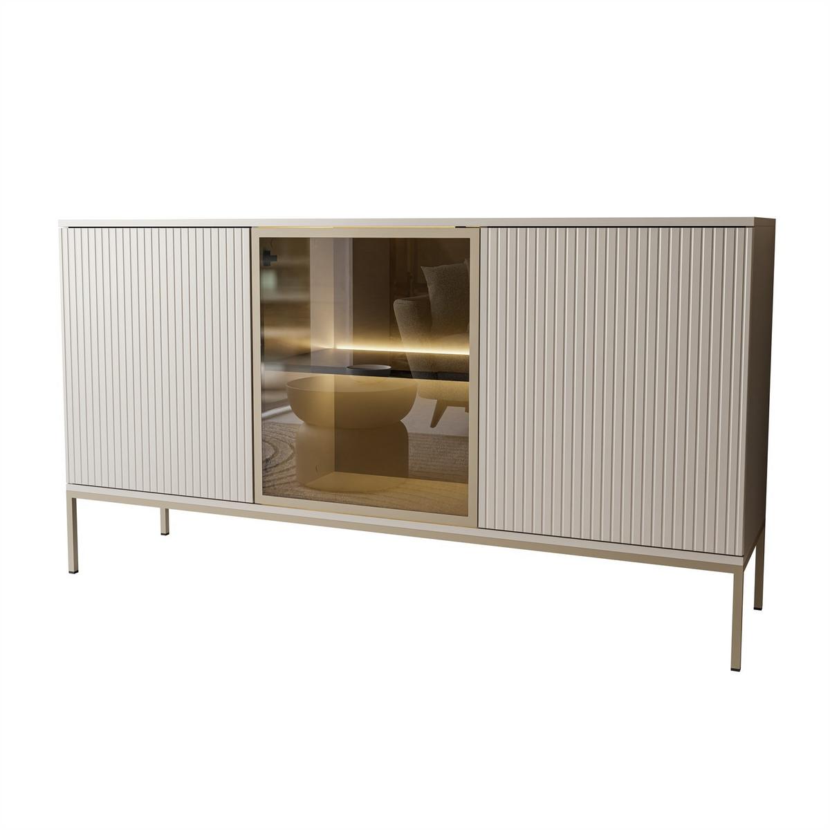 SIDEBOARD ECLIPSE K154 mit Beleuchtung,KASCHMIR - Kaschmir, Holzwerkstoff (154/83/39cm) - Lookway