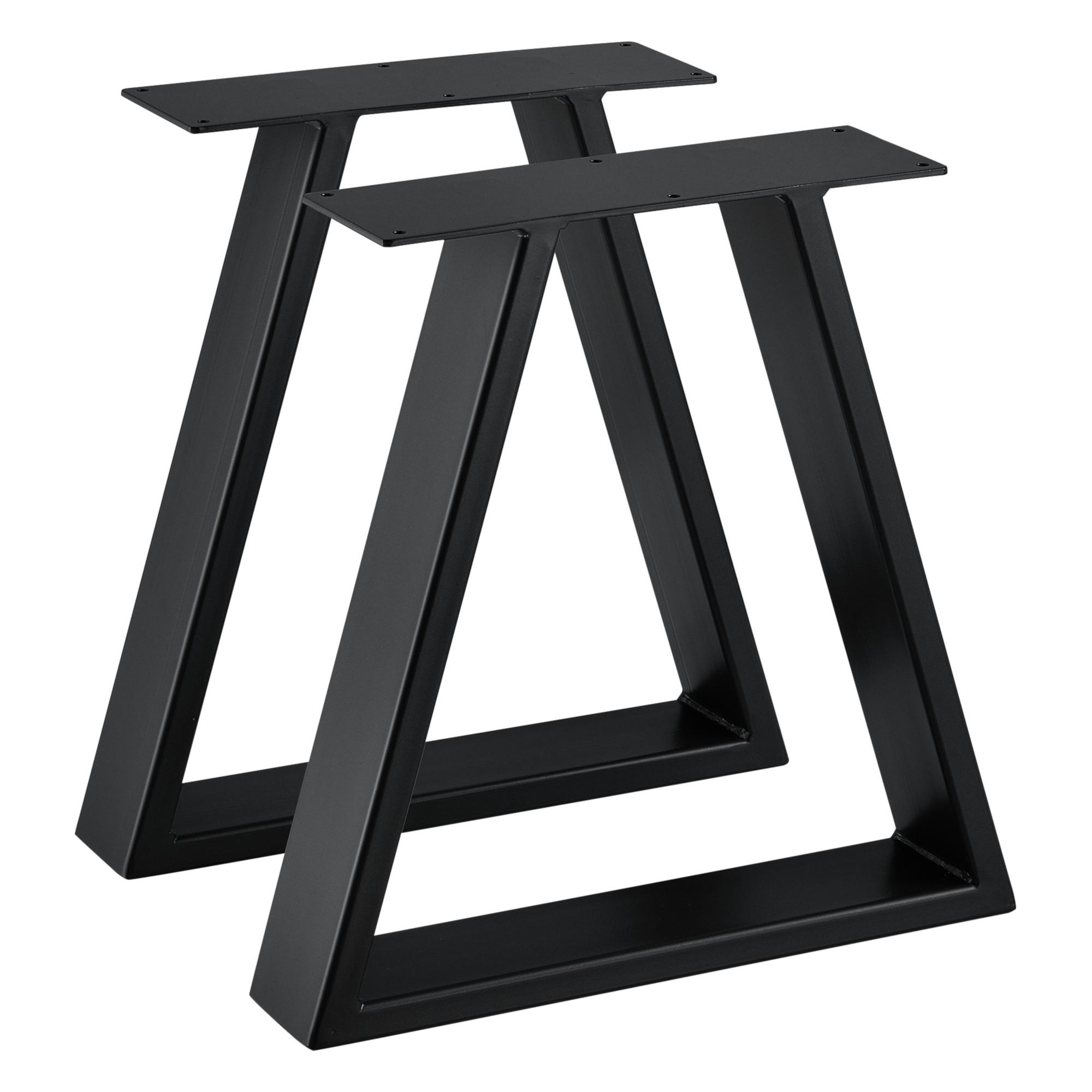 TISCHGESTELL-SET 2-TLG. Eschau - Schwarz, Metall (40/40/10cm) - [en.casa]