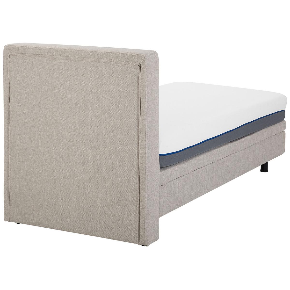 POLSTERBETT 80/200cm Beige Duke - Beige, Textil (80/200cm) - Beliani