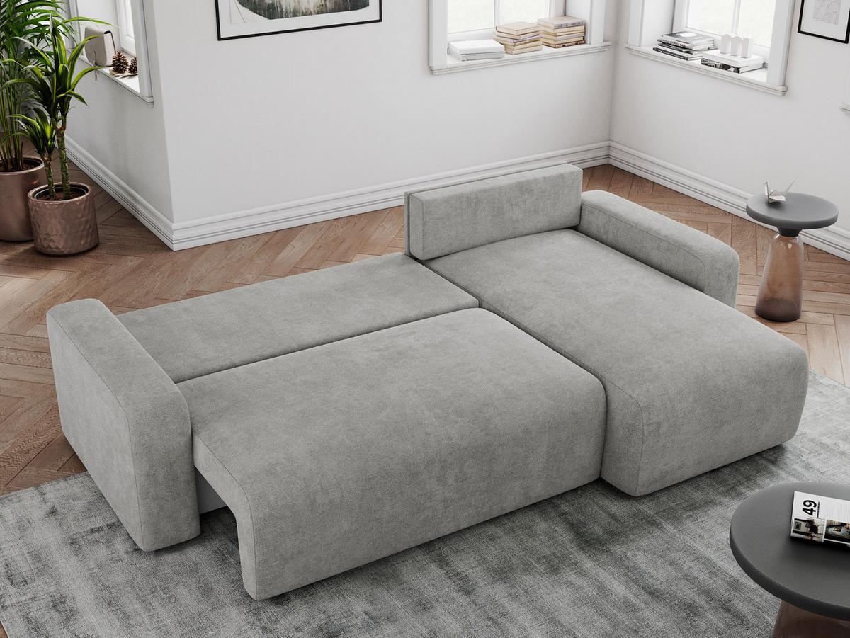 ECKSOFA ARGOS Hellgrau Struktur - Hellgrau/Schwarz, Kunststoff/Textil (245/150cm) - MKS