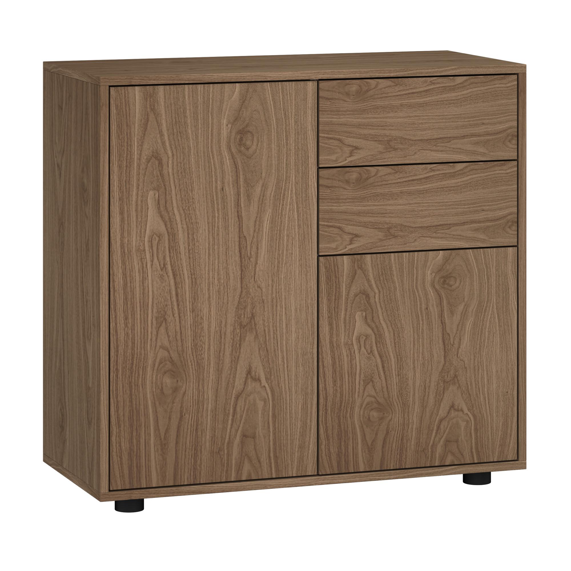 SIDEBOARD Paarl - Walnussfarben, Holzwerkstoff (79/74/36cm) - [en.casa]