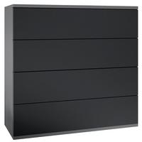 KOMMODE Pavos Schwarz matt - Schwarz, Holzwerkstoff (76/76/35cm) - Vladon