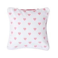 KISSENHÜLLE Herzen 30/30 cm, 100% Baumwolle - Rosa, Textil (30/30cm) - Homescapes