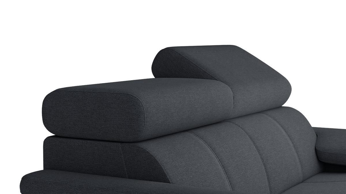 SOFA TAUNUS 2-Sitzer, hellgrau - Hellgrau/Schwarz, Holzwerkstoff/Textil (141/80/102cm) - Wozimo