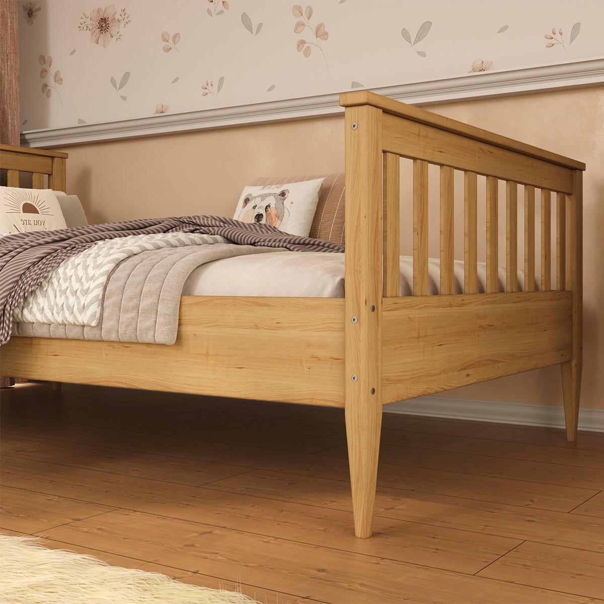 BETT 90/200 Ignas Holz - Braun, Holz (90/200cm) - Petits-meubles