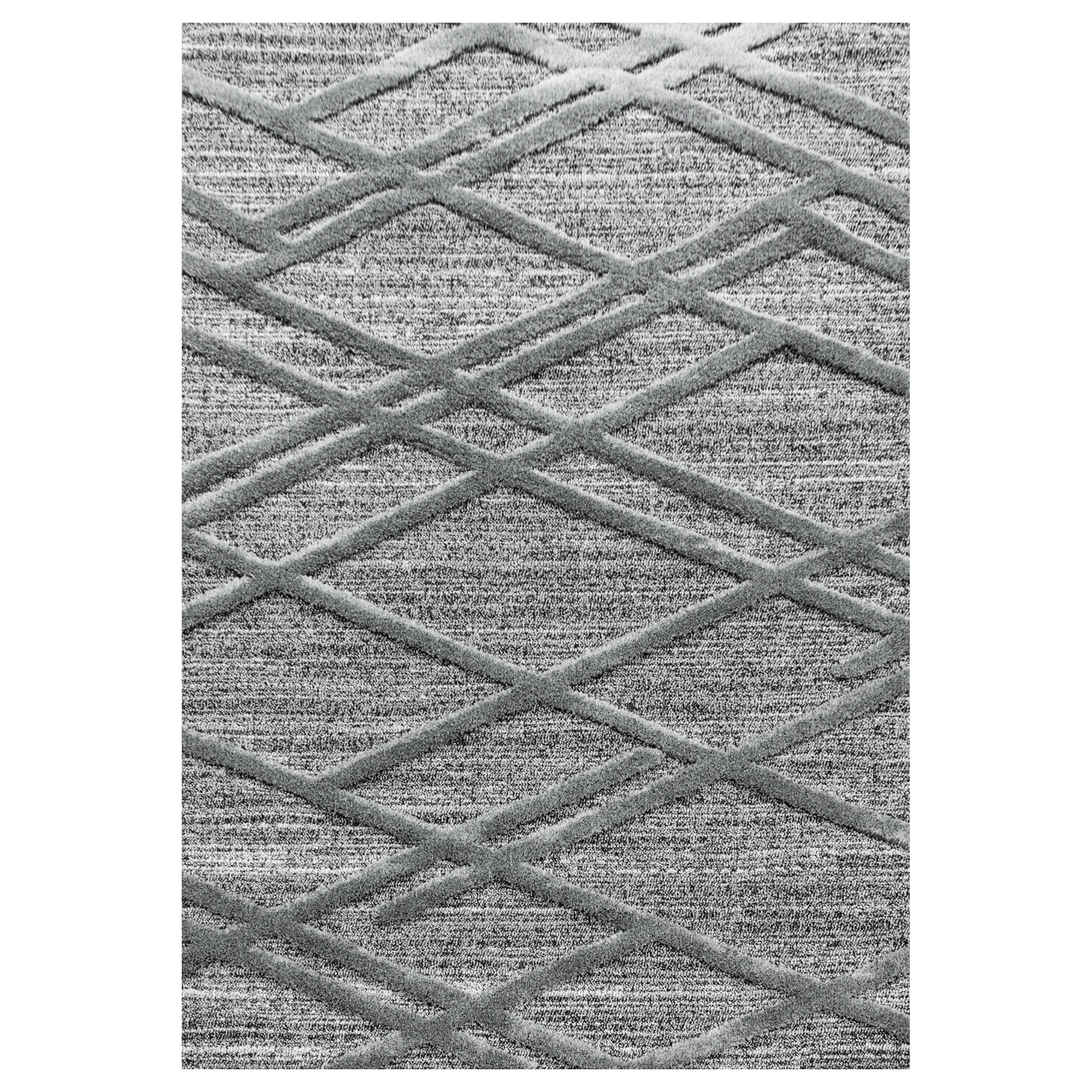 HOCHFLORTEPPICH EISACK, im Boho-Stil, aus Polypropylen, Grau, 280 x 370 cm - Grau, Textil (370/280cm) - KADIMA DESIGN