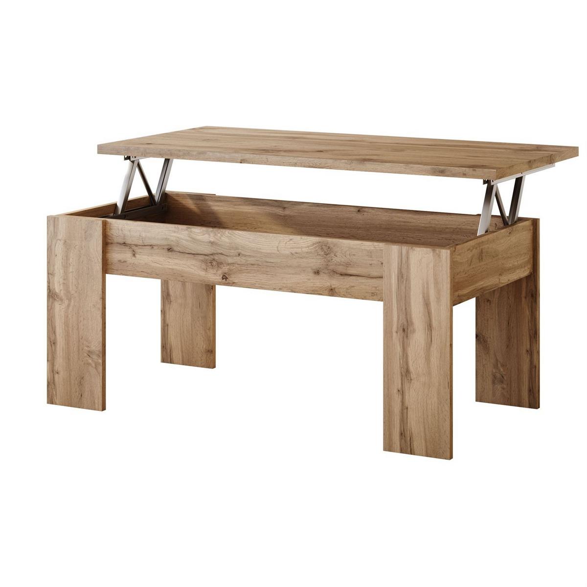 COUCHTISCH APERTO ausklappbar - Eiche Wotan, Holzwerkstoff (100/45/50cm) - Lookway