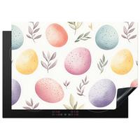 HERDABDECKPLATTE Eier - Bunt - Muster Herdabdeckung Induktionsfeld 75x52 cm - Weiß, Kunststoff (75/52/0.2cm) - MuchoWow