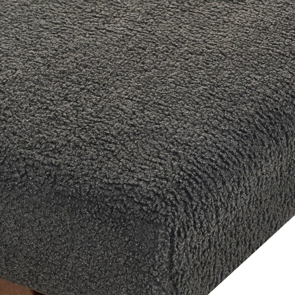 POLSTERBANK Bouclé Schwarz/Dunkelbraun Tamre - Schwarz, Textil (118/48/46cm) - Beliani