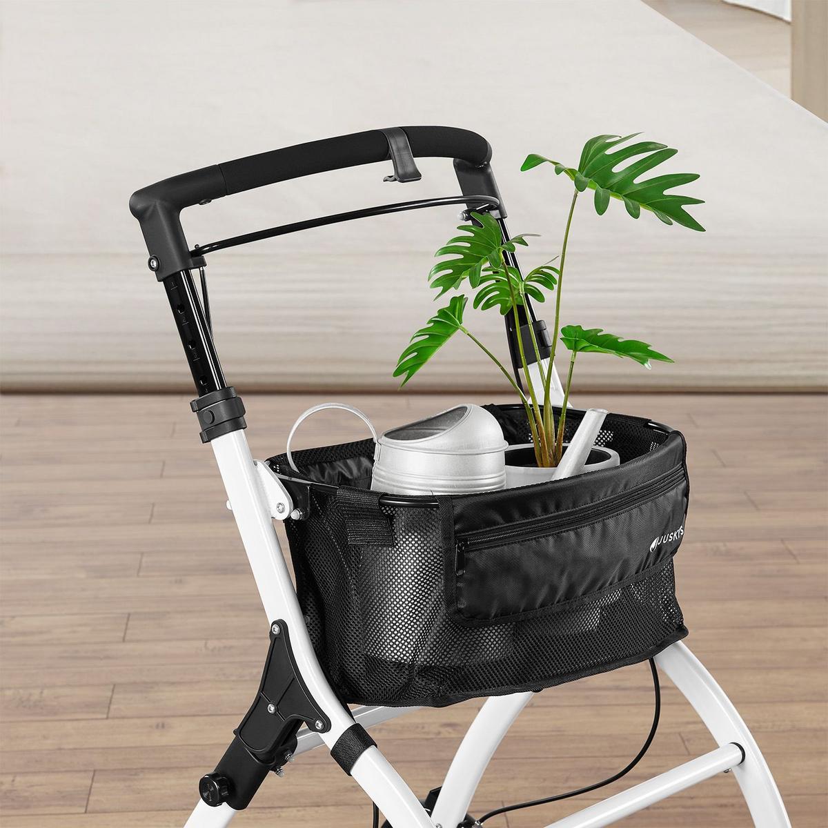 WOHNUNGSROLLATOR Aktiv weiß mit Transporttasche - Weiß, Metall (66/90/56cm) - Juskys
