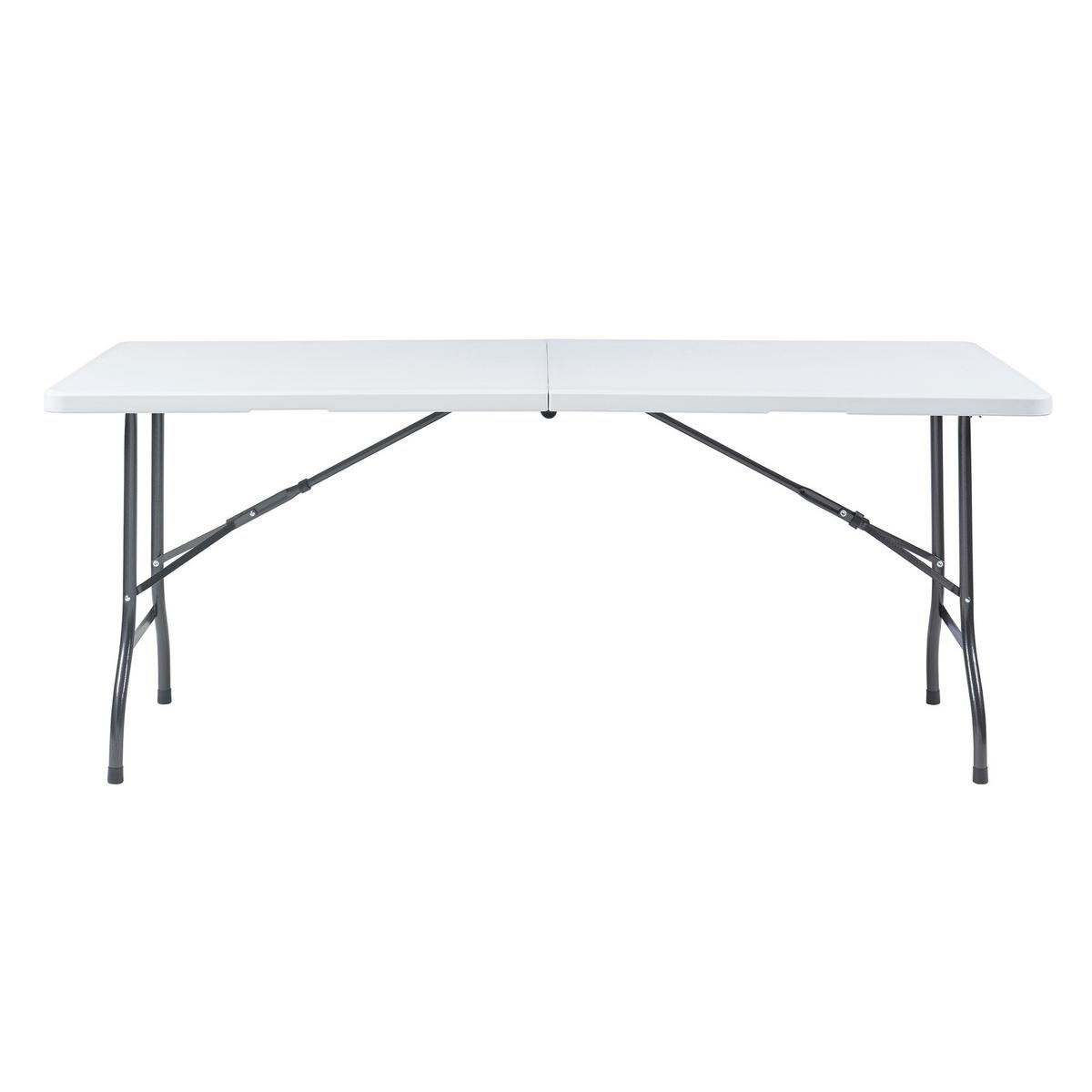 KLAPPTISCH Ljusnarsberg - Weiß, Kunststoff/Metall (180/75/72cm) - [en.casa]