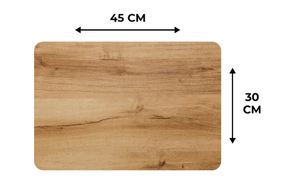 PLATZSETS 6er-Set Holzoptik - Braun - Holz Tischuntersetzer 45x30 cm - Eichefarben, Kunststoff (0.3/45/30cm) - MuchoWow