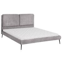 POLSTERBETT Nuit, Doppelbett 160x200 cm mit Schaumstoffmatratze 10 cm, Chenille-Stoff, Grau - Grau, Textil (160/200cm) - Beautysofa