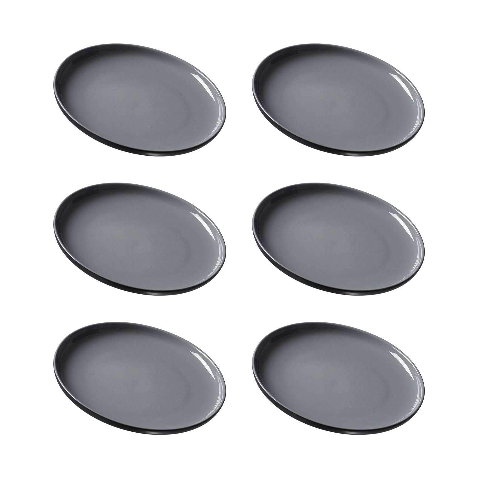 DESSERTTELLER Jasper Schwarz ø 19.0 cm 6er Set - Schwarz, Keramik (19cm) - Ritzenhoff Breker