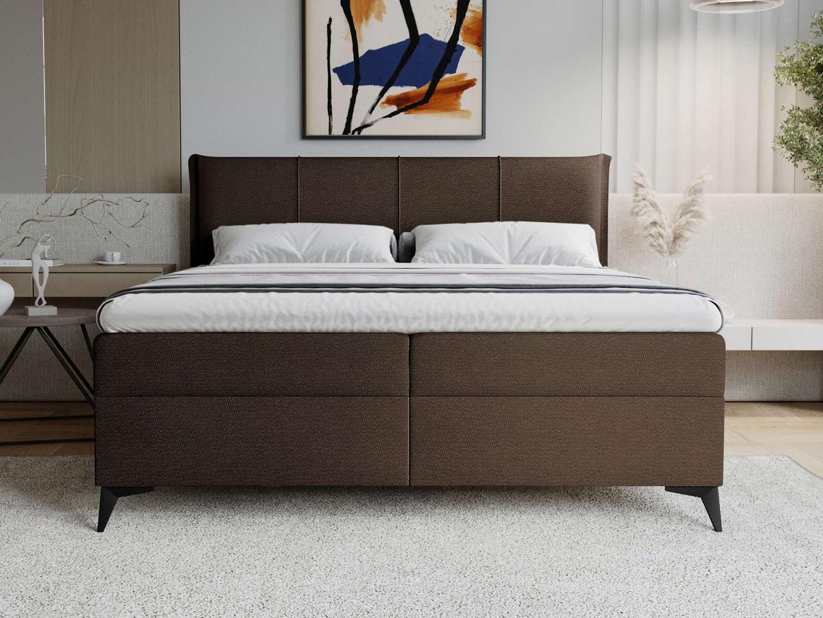 BOXBETT Eco Bis - H3 - Schwarz/Braun, Holz/Holzwerkstoff (160/200cm) - MIRJAN24