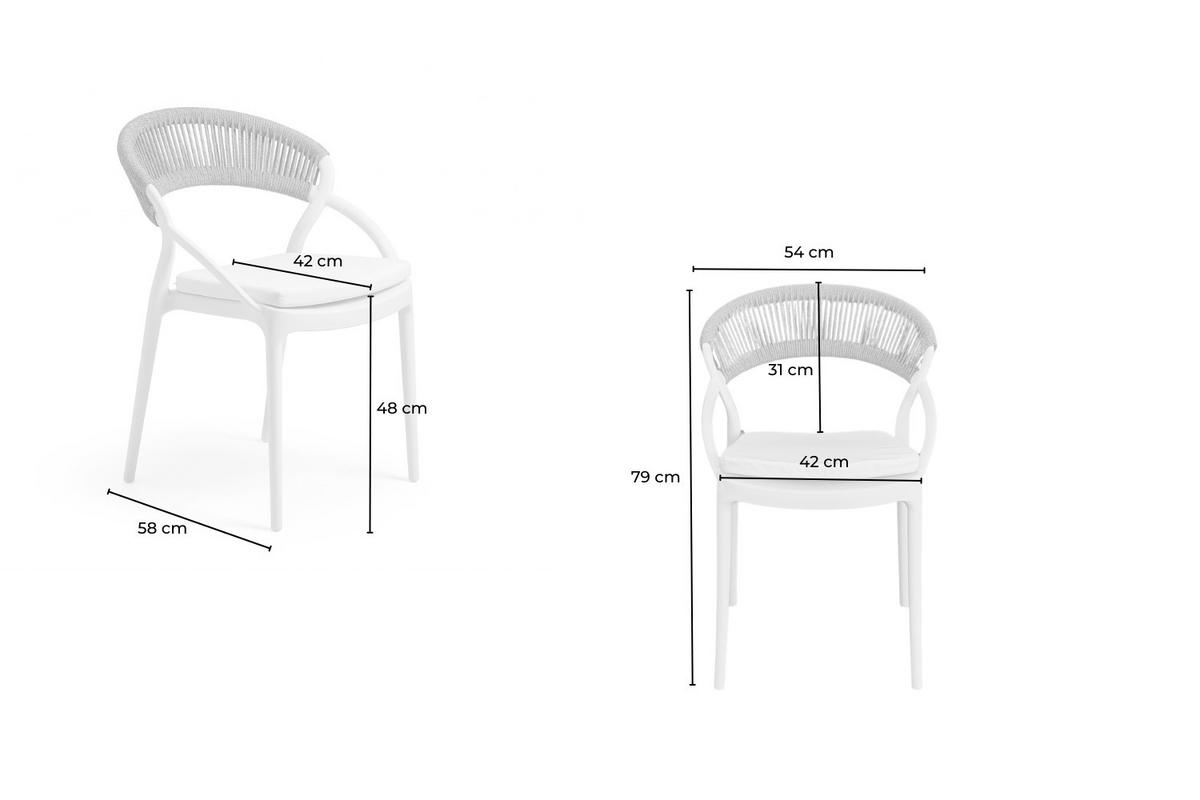 GARTENSTUHL KISO Grau Kunststoff Stapelbar (1er-Set) - Grau, Kunststoff (54/79/58cm) - KAWOLA