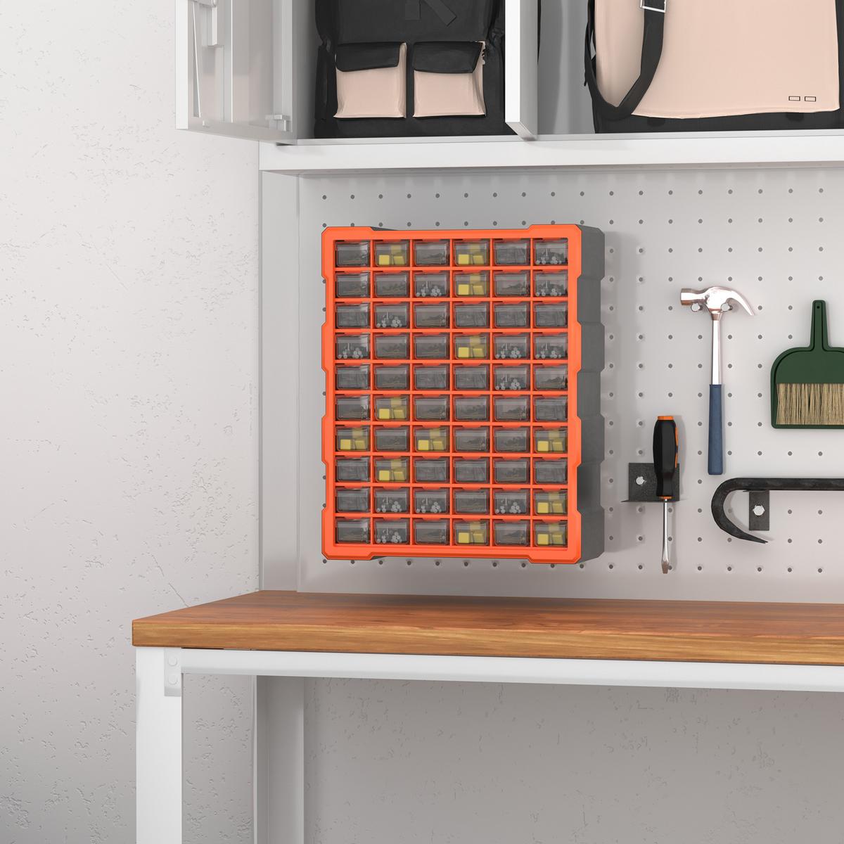 SORTIERKASTEN, Teile Box, Orange - Orange, Kunststoff (16/47.5/38cm) - DURHAND