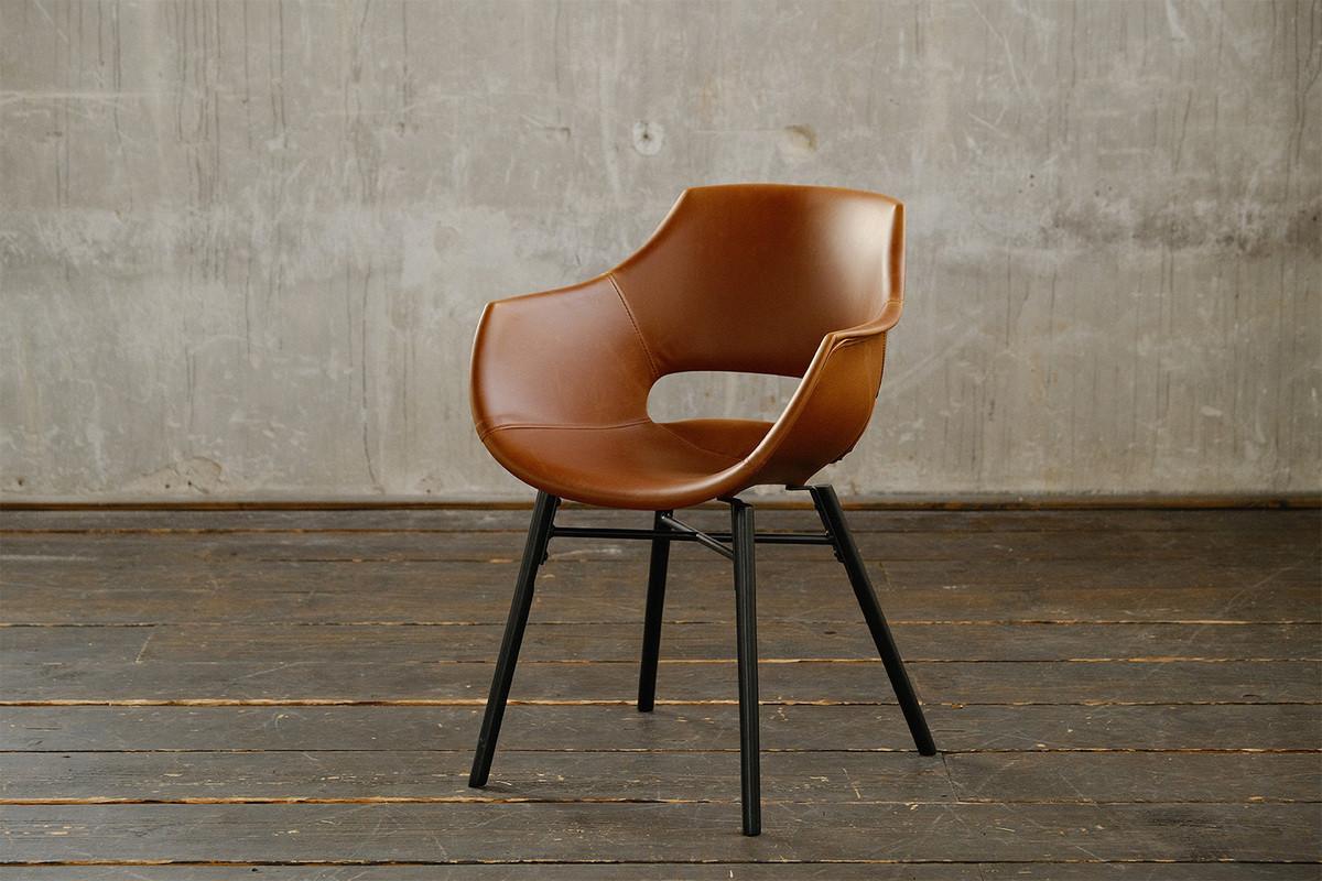 STUHL ZAJA Braun Kunstleder - Braun, Leder (57/82/59cm) - KAWOLA