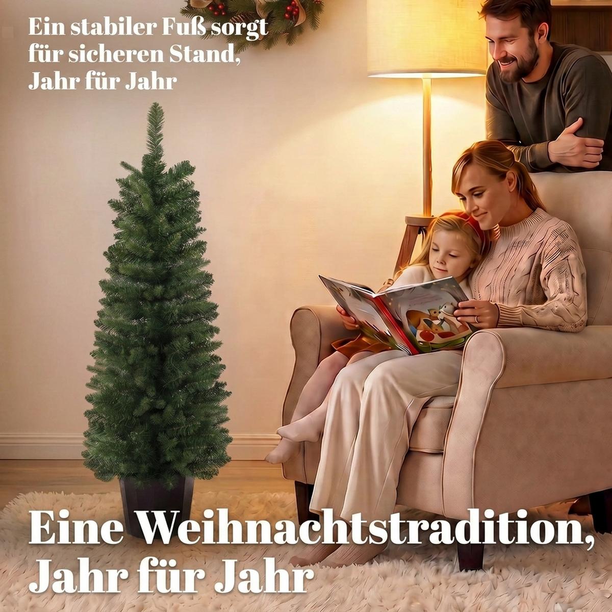 WEIHNACHTSBÄUME 2er Set PE Grün - Grün, Kunststoff (120cm) - HOMCOM